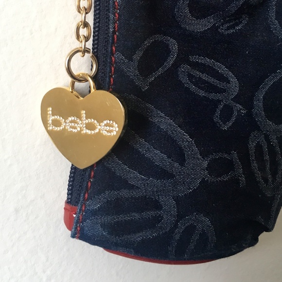 NWOT Denim bebe Coin Purse with Logo Zipper Pull - Picture 2 of 4